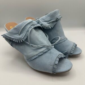 Stylish Blue Suede Women's Shoes